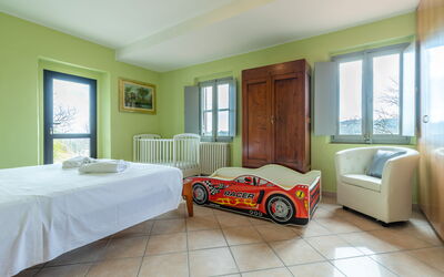 Villa la Pagliarina: chambre à coucher