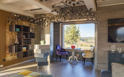 Villa Campana: Woonkamer