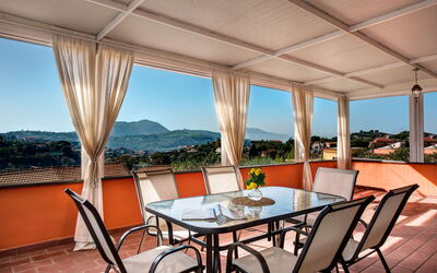 Villa Sorrentina with Panoramic Terrace: Autumn, Balcony / Terrace / Patio, Spring, Summer, Winter