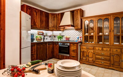 Villa Sorrentina with Panoramic Terrace: Autumn, Kitchen, Spring, Summer, Winter