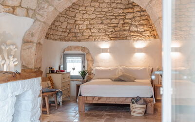 Masseria le Monache: Camera da letto, Cibo, Dettagli della stanza, Primavera, Vista Panoramica