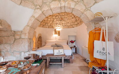 Masseria le Monache: Camera da letto, Dettagli della stanza, Primavera, Vista Panoramica