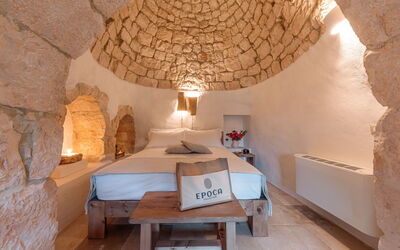 Masseria le Monache: Camera da letto, Dettagli della stanza, Primavera, Vista Panoramica