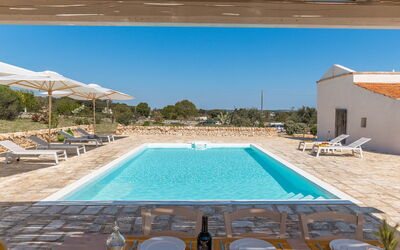 Masseria le Monache: all'aperto, Attività, Balcone / Terrazza / Patio, Benessere, Esterni, Giardino, Piscina, Primavera, Vista Panoramica