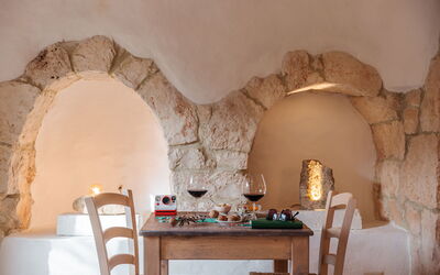 Masseria le Monache: Camera da letto, Cibo, Dettagli della stanza, Primavera, Vista Panoramica