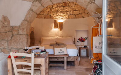 Masseria le Monache: Camera da letto, Dettagli della stanza, Primavera, Vista Panoramica