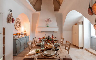 Masseria le Monache: Cibo, Cucina, Primavera, Sala da pranzo, Vista Panoramica