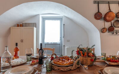 Masseria le Monache: Cibo, Cucina, Primavera, Sala da pranzo, Vista Panoramica