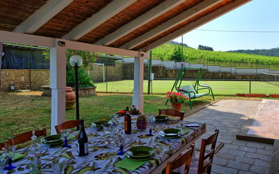 Villa Adriana: Balkon / terras / patio, Buitenkanten, Buitenshuis