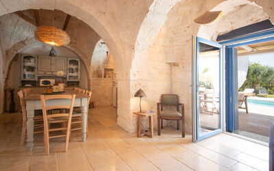 Trulli del Tarassaco: Herfst, Keuken, Lente, Lunchroom, Winter, Woonkamer, Zomer