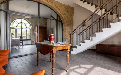Podere le Lune with Pool, San Gimignano: Automne, Été, Printemps, Salon