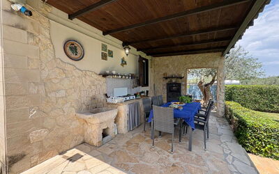 Villa Simona: Balkon / terras / patio, Herfst, Keuken, Lente, Tuin, Zomer