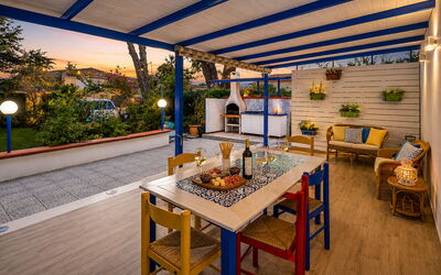 Villa Didymos: Balkon / terras / patio, Buitenkanten, Herfst, Lente, Zomer