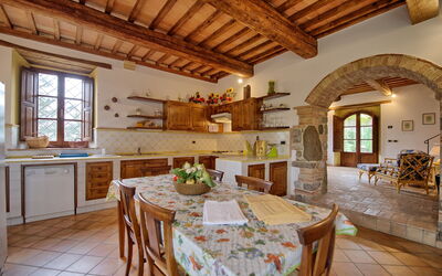 Villa Grimaldi: Cucina, Sala da pranzo