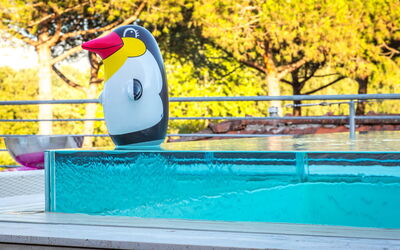 Villa Modiano: bassin, Extérieur