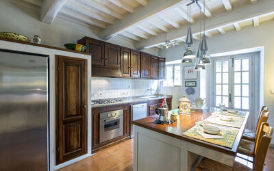 Villa Bagnolo: Kitchen and dining room