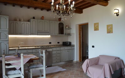 Villa Agilla: Kitchen, dining room and living room
