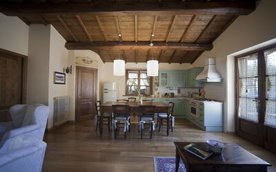 Villa Bentivoglio: Dining room and living room