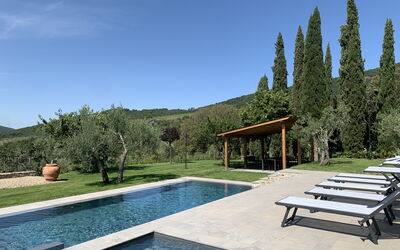 Villa Il Paride: Garden and swimming pool