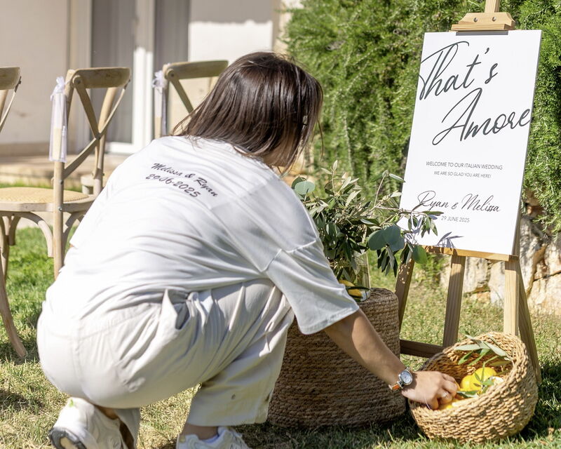 Photograph of a wedding at a villa